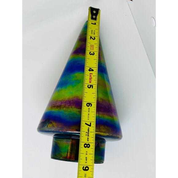 Vintage Peacock Iridescent Blown Glass Tree - Picture 10 of 10